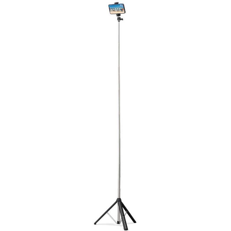 エレコム ELECOM スマートフォン用三脚 最大1600mm アクセサリーシュー付 ブラック P-STSRSLBK