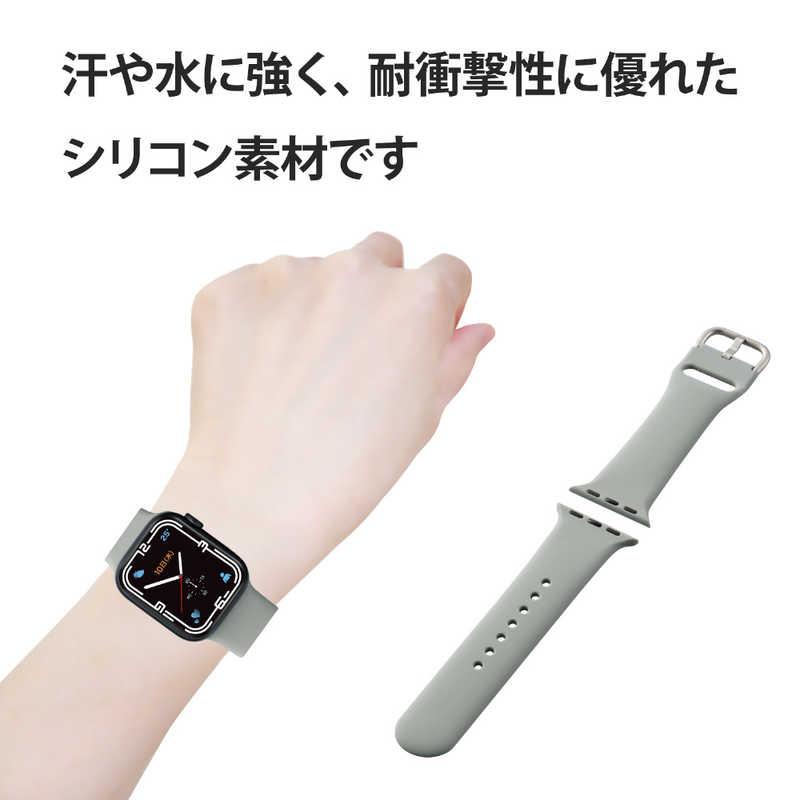 エレコム　ELECOM　Apple Watch 41/40/38mm/バンド/シリコン/ニュアンス 　AW-41BDSCGGY｜y-kojima｜03