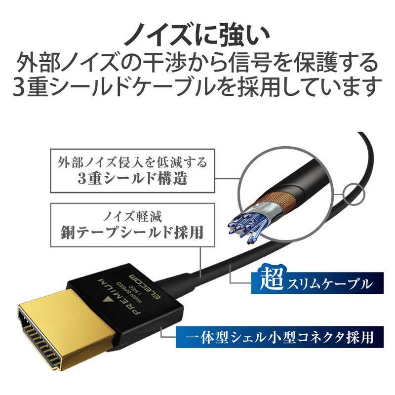 エレコム　ELECOM　microHDMIケーブル プレミアム スーパースリム 1m ブラック 　DH-HDP14SSU10BK｜y-kojima｜03