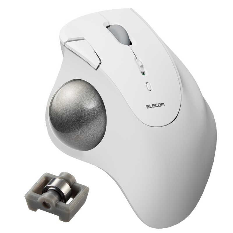 エレコム　ELECOM　マウス トラックボール IST ベアリングモデル [IR LED /無線(ワイヤレス) /5ボタン /Bluetooth] ホワイト　M-IT11BRWH の商品画像