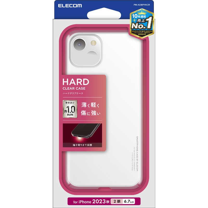 エレコム ELECOM iPhone 15 Plus(6.7インチ) ハードケース/極ミ/クリア 