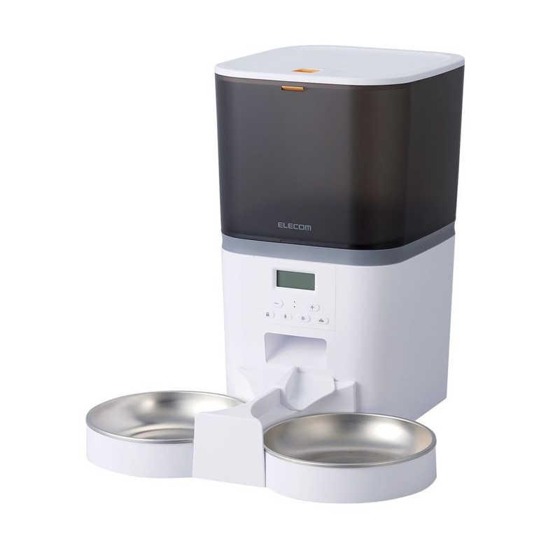 エレコム　ELECOM　 ペット用自動給餌器 2匹用 ホワイト　PET-AF02WH（Yahoo!・コジマYahoo!店）