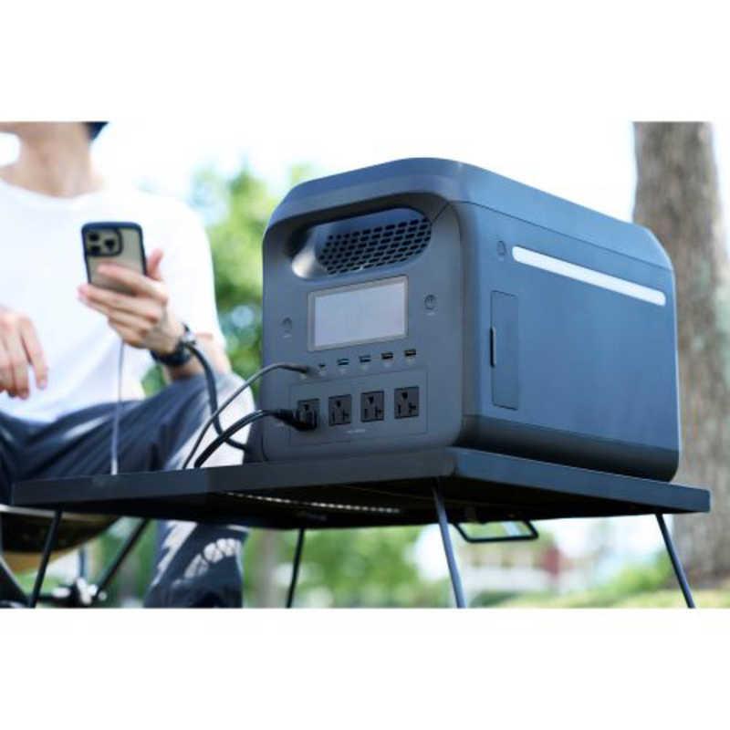 エレコム　ELECOM　ポータブル電源 1229Wh (AC×4 Type-C×2 USB-A×4 カーアクセサリーソケット×1) ブラック　DE-PS1200PBKの画像