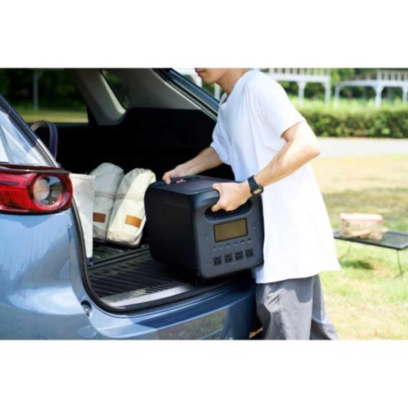 エレコム　ELECOM　ポータブル電源 1229Wh (AC×4 Type-C×2 USB-A×4 カーアクセサリーソケット×1) ブラック　DE-PS1200PBKの画像