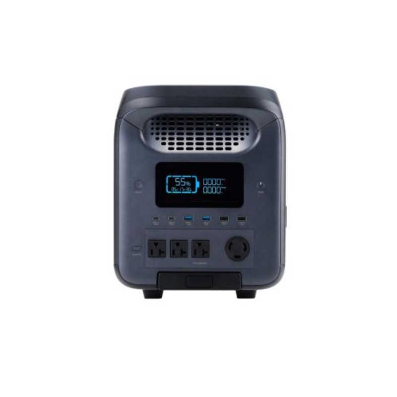 エレコム　ELECOM　ポータブル電源 2560Wh (AC×4 Type-C×2 USB-A×4 カーアクセサリーソケット×1 アンダーソン×1) ブラック　DE-PS2500PBKの画像