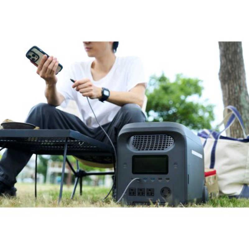 エレコム　ELECOM　ポータブル電源 2560Wh (AC×4 Type-C×2 USB-A×4 カーアクセサリーソケット×1 アンダーソン×1) ブラック　DE-PS2500PBKの画像