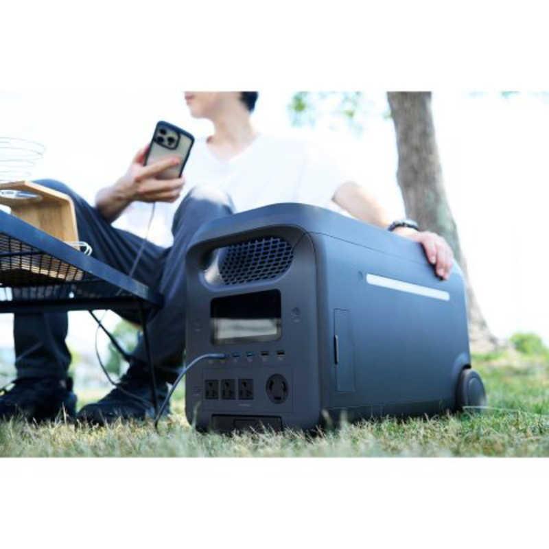 エレコム　ELECOM　ポータブル電源 2560Wh (AC×4 Type-C×2 USB-A×4 カーアクセサリーソケット×1 アンダーソン×1) ブラック　DE-PS2500PBKの画像
