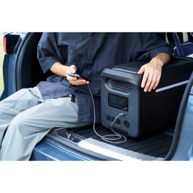 エレコム　ELECOM　ポータブル電源 2560Wh (AC×4 Type-C×2 USB-A×4 カーアクセサリーソケット×1 アンダーソン×1) ブラック　DE-PS2500PBKの画像