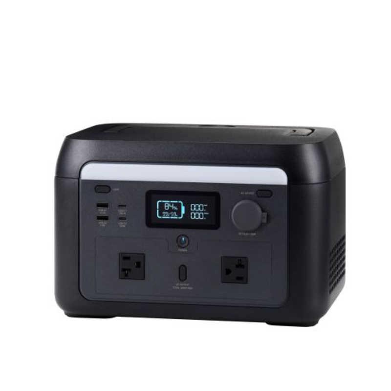 エレコム　ELECOM　ポータブル電源 512Wh (AC×2 Type-C×2 USB-A×2 カーアクセサリーソケット×1) ブラック　DE-PS500PBKの画像