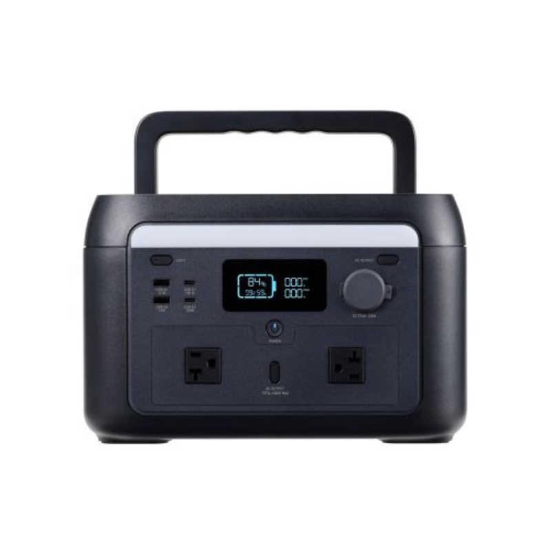 エレコム　ELECOM　ポータブル電源 512Wh (AC×2 Type-C×2 USB-A×2 カーアクセサリーソケット×1) ブラック　DE-PS500PBKの画像