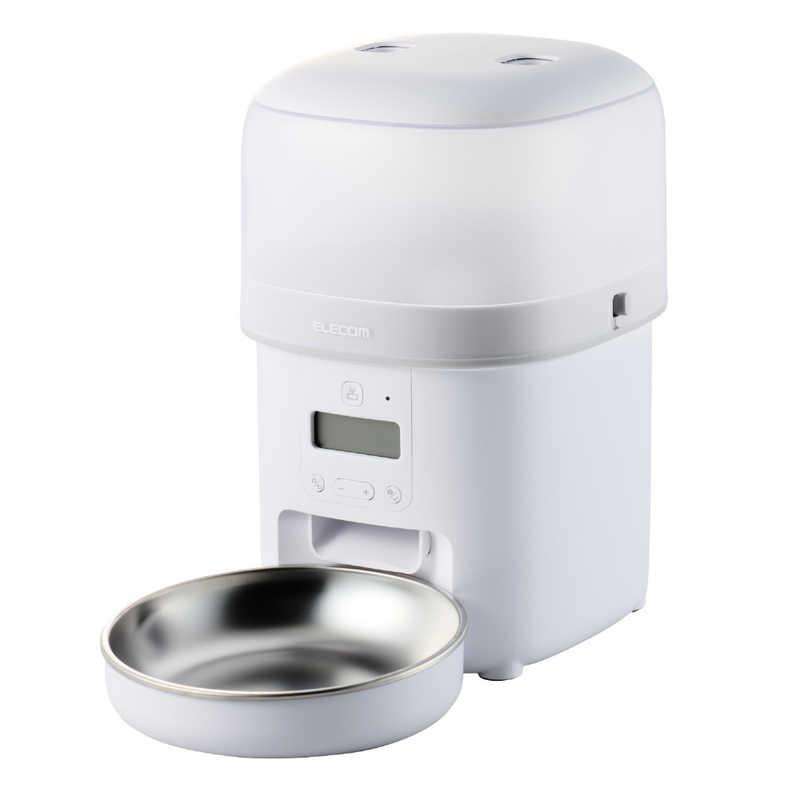 エレコム　ELECOM　ペット用タイマー式自動給餌器 コンパクトタイプ ホワイト　PET-AF05WH（Yahoo!・コジマYahoo!店）