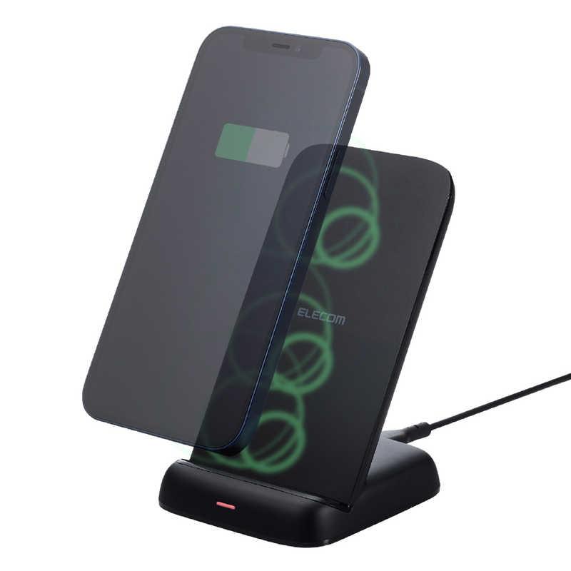 エレコム ELECOM ワイヤレス充電器 Qi認証 充電スタンド ( iPhone