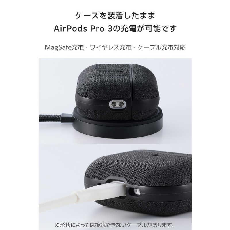 エレコム ELECOM AirPods Pro 3 ケース MagSafe対応 ファブリック調