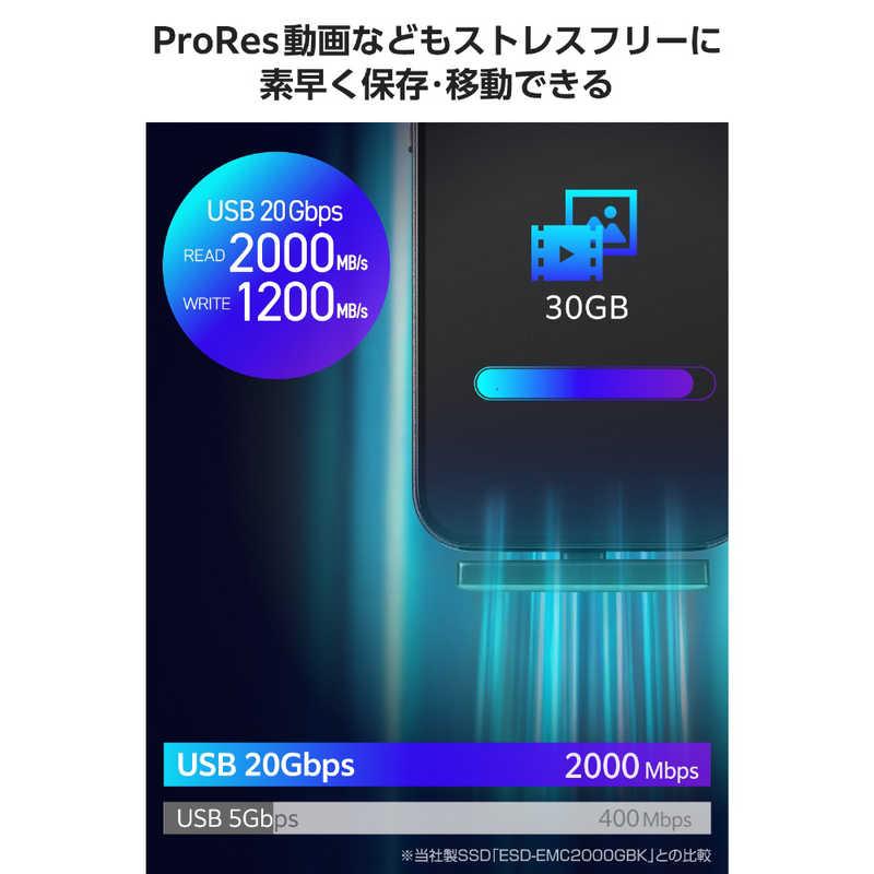 エレコム ELECOM 外付け SSD 250GB 超小型 直挿し USB 3.2 Gen2x2
