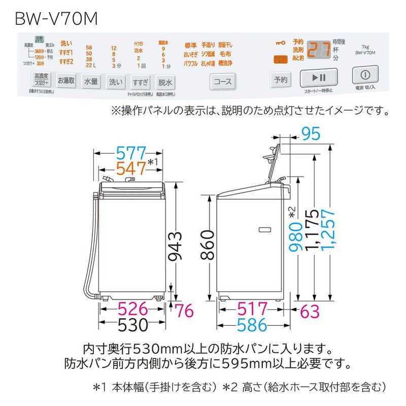 日立（HITACHI） 全自動洗濯機 洗濯7.0kg ビートウォッシュ ホワイト 