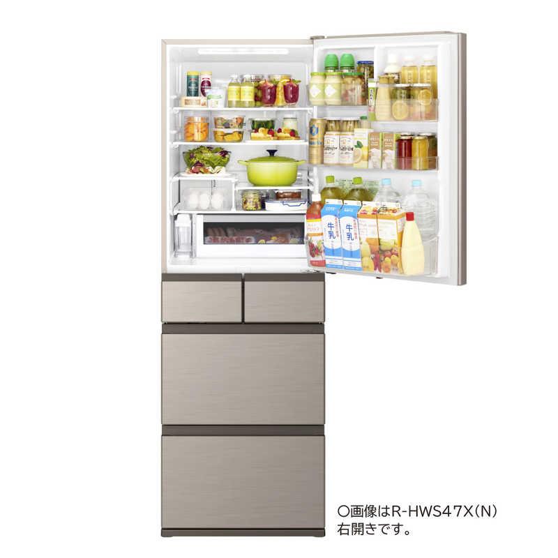 日立（HITACHI） 冷蔵庫 5ドア 470L 右開き HWSタイプ 真ん中冷凍室