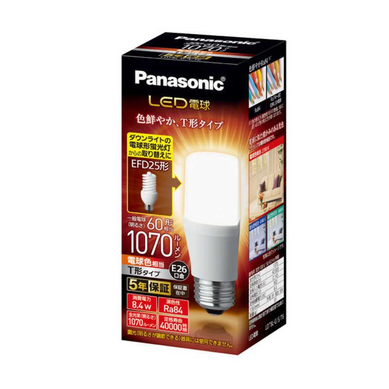 パナソニック Panasonic LED電球 ホワイト E26 電球色 60W相当 T形 LDT8L-G S T6 オンラインショッピング パナソニック LED電球全方向60形
