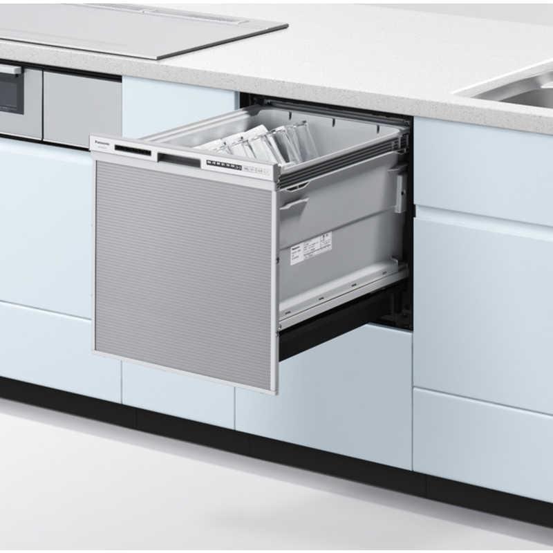 パナソニック　Panasonic　食器洗い乾燥機 R9シリーズ 食器点数〜40点 ミドル(浅型)タイプ ビル [1〜5人用] シルバー　NP-45RS9S (宅配商品) Panasonic（パナソニック） 食器洗い乾燥機 R9シリーズ 食器点数〜40点