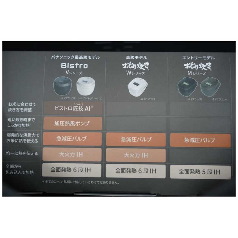 パナソニック　Panasonic　炊飯器 5.5合 (おどり炊き)可変圧力IH ホワイト W　SR-W10A-W｜y-kojima｜15