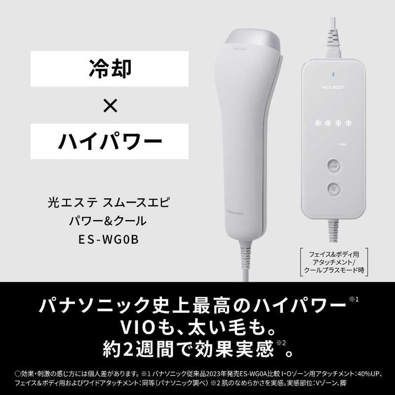 パナソニック Panasonic 家庭用脱毛器 光エステ スムースエピ ［フラッシュ式 /AC100V-240V］ グレー ES-WG0B-Hの画像