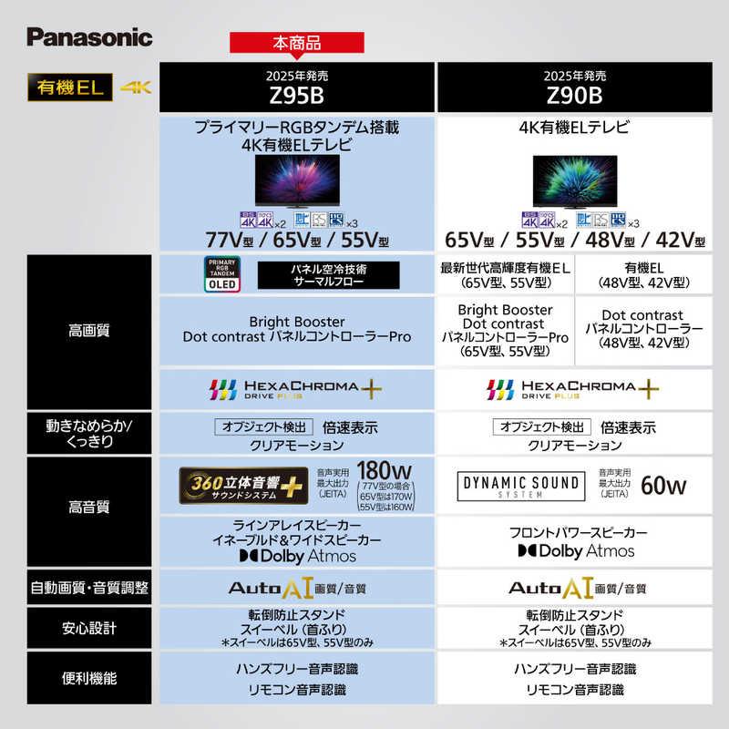 パナソニック Panasonic 有機ELテレビ VIERA ビエラ Z95B 77V型 4K対応