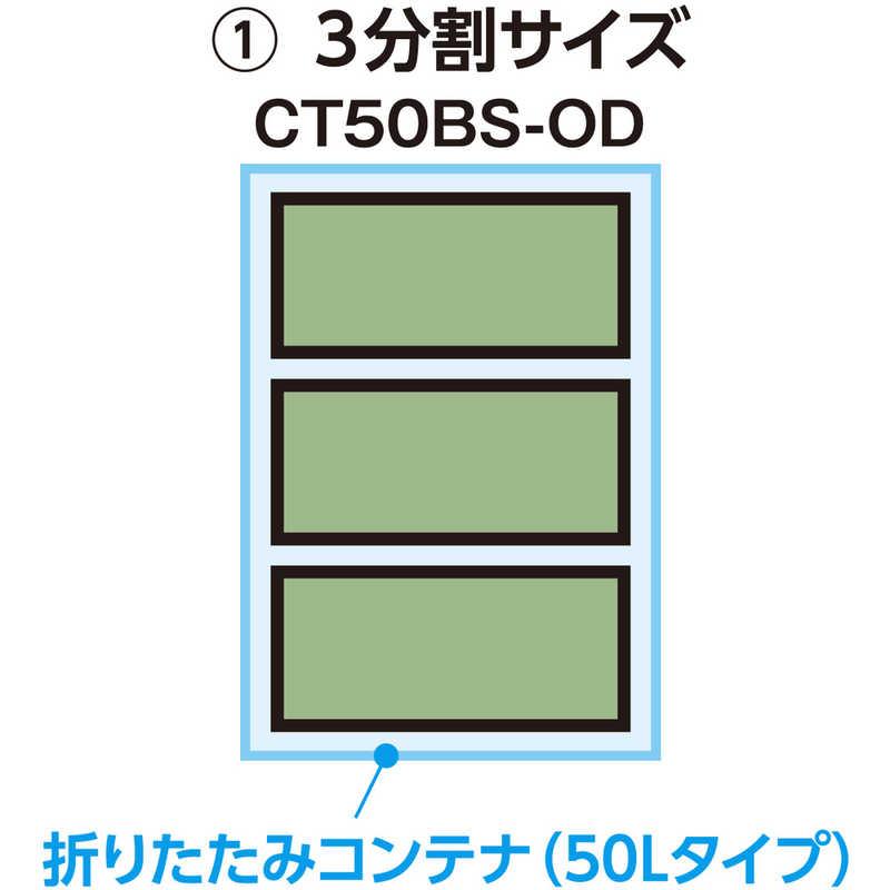 トラスコ中山　TRUSCO折りたたみコンテナ50L用バックSサイズW330XD150XH290オリーブドラブ 　CT50BSOD｜y-kojima｜02