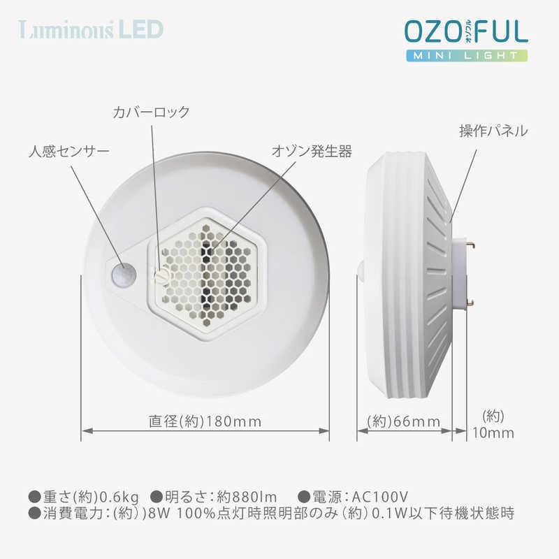ドウシシャ オゾフル オゾン発生器搭載 小型ライト 引掛けシーリング OZMH-W60N 昼白色 60W相当 OZMHW60Nの画像