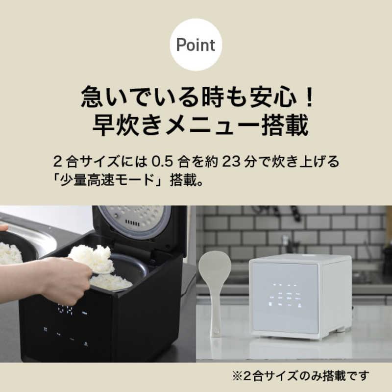 ヤマゼン 炊飯器 2合 キューブ型 マイコン ブラック NEJS-025CM-B