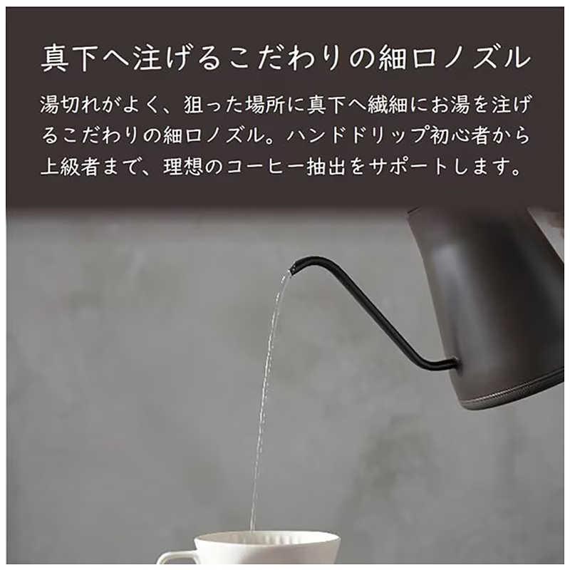 ヤマゼン 電気式バリスタポット 0.8L コーヒービーンブラック NEKR
