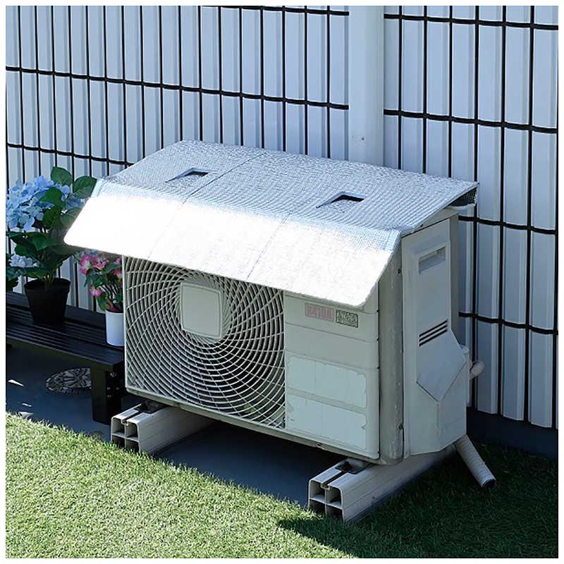 エアコン取付セット2分3分約3.5m、VVF2.0mm3c4.2m ヤマゼン エアコンカバー 室外機 ひさし付き マグネット式 YVMA-8460H