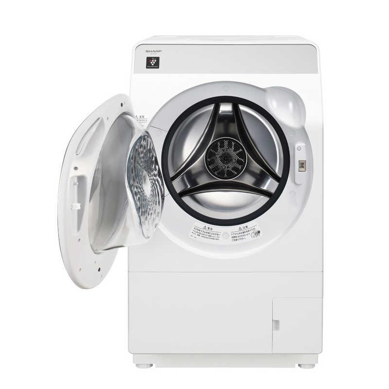 シャープ　SHARP　ドラム式洗濯乾燥機 洗濯10.0kg 乾燥6.0kg ヒータセンサー乾燥 (左開き)　ES-K10B-WL  ホワイト系（標準設置無料）
