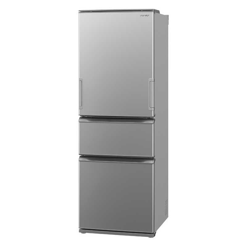 シャープ　SHARP　冷蔵庫 どっちもドア冷蔵庫 マットシルバー系［3ドア/両開きタイプ374L］　SJ-X370M-S（標準設置無料）