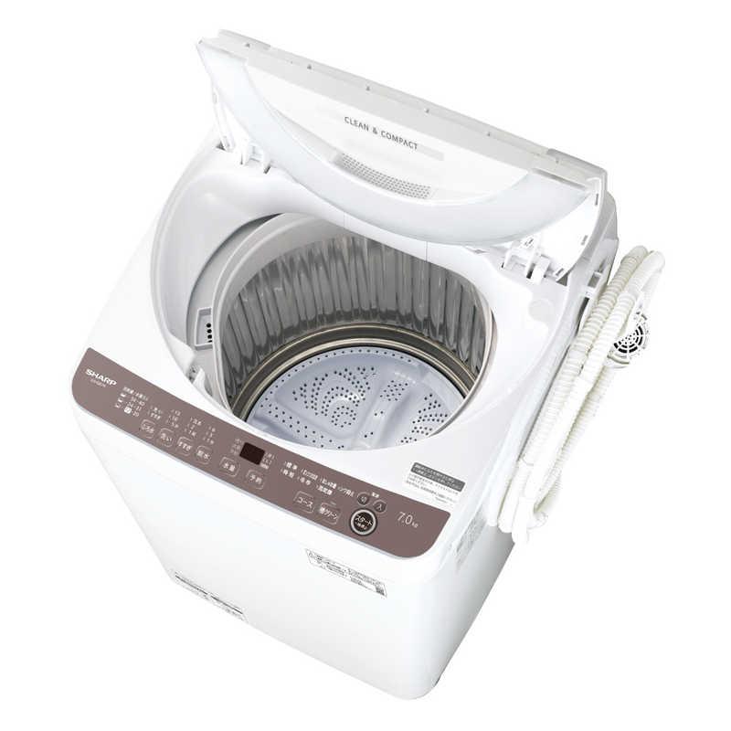 シャープ SHARP 全自動洗濯機 洗濯機7.0kg 穴なし槽 ES-GE7H-T 