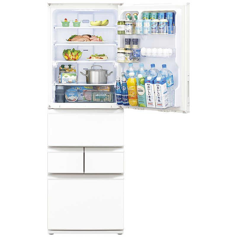 シャープ大型6ドア冷凍冷蔵庫445L　横縞模様LED照明自動製氷機能付き19年製 冷蔵庫：シャープ