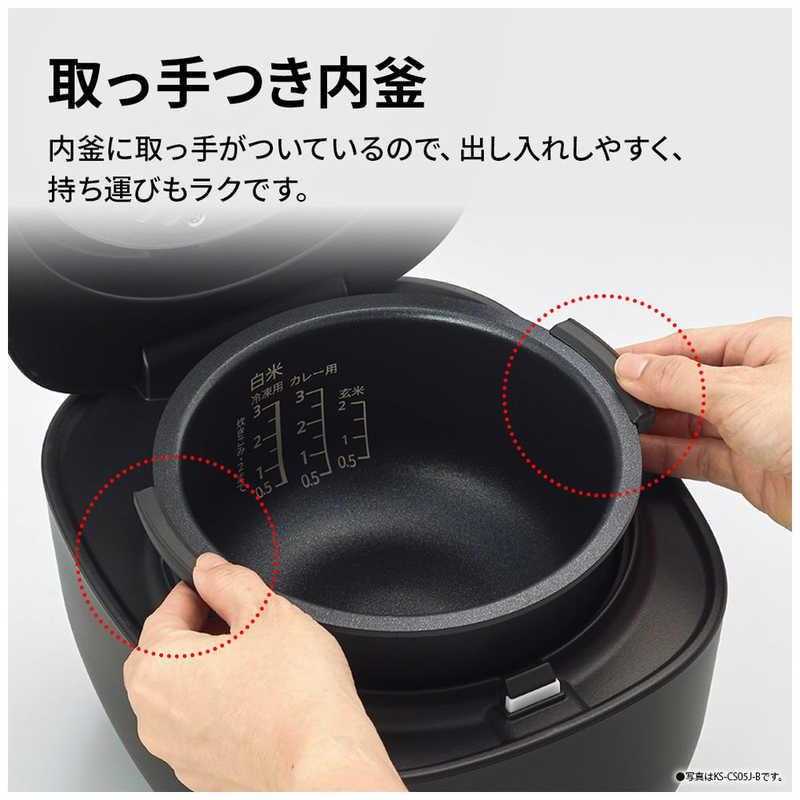 シャープ SHARP 炊飯器 3合 マイコン ブラック KS-CS05J-B : コジマ