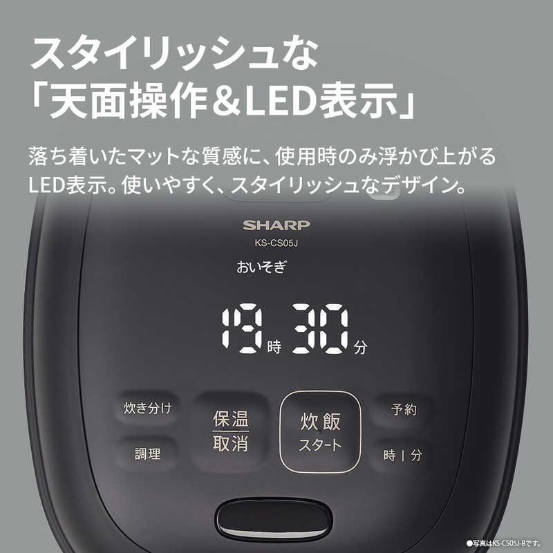 シャープ SHARP 炊飯器 3合 マイコン ホワイト KS-CS05J-W : コジマ