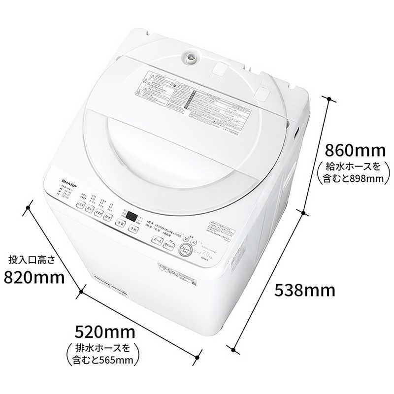 ID 992941　洗濯機　シャープ7.0Kg　２０１７年製　ES-GE7A SHARP（シャープ） 新生活応援 中古 洗濯機 一人暮らし 7.0kg 薄手毛布