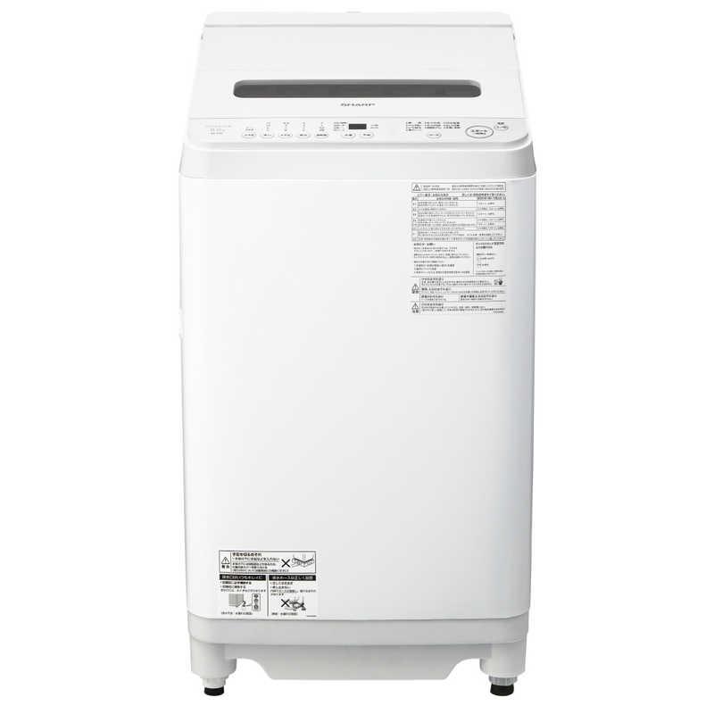 シャープ SHARP 全自動洗濯機 ホワイト系 ［洗濯8.0kg / 乾燥機能無 上