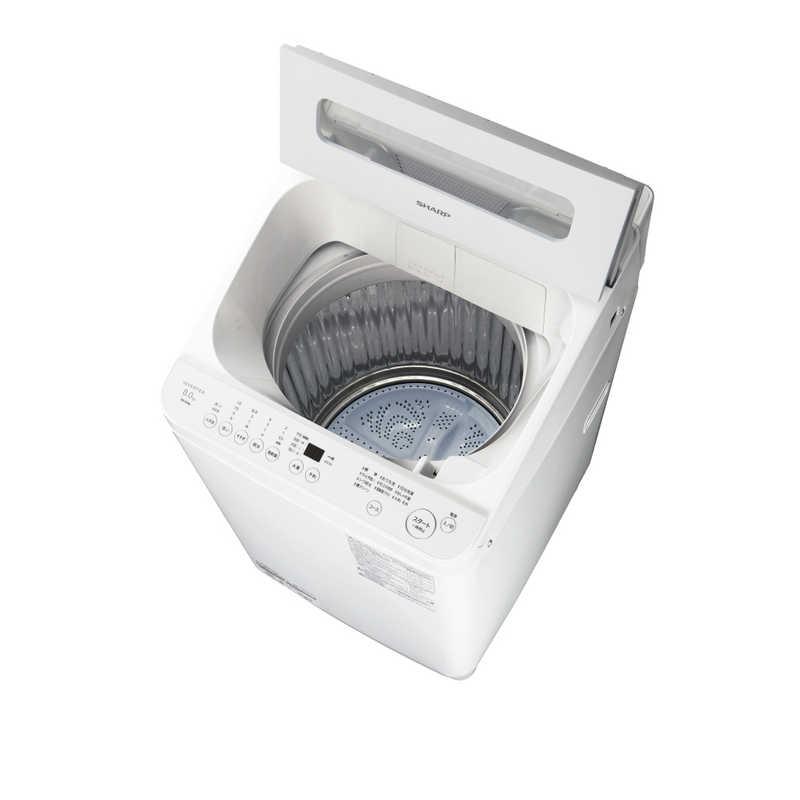 シャープ SHARP 全自動洗濯機 ホワイト系 ［洗濯8.0kg / 乾燥機能無 上