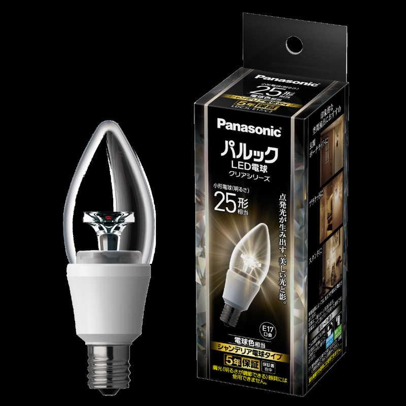 パナソニック　LEDシャンデリア球 E17 電球色 LDC3LE17C2 未使用 パナソニック Panasonic パルック LED電球 シャンデリアタイプ E17