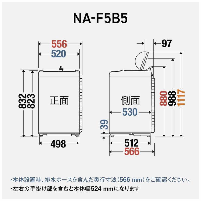パナソニック Panasonic 全自動洗濯機 洗濯5.0kg Fシリーズ ライト