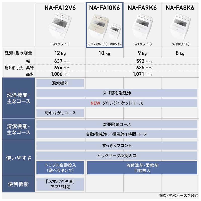 パナソニック Panasonic 全自動洗濯機 洗濯10.0kg FAシリーズ 洗剤自動