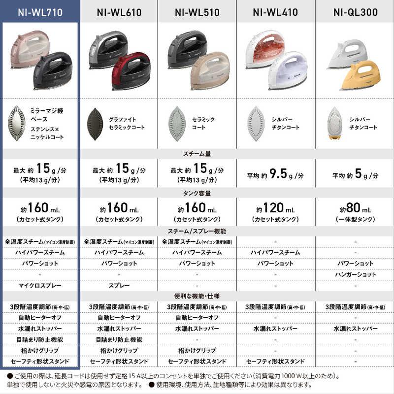 パナソニック Panasonic コードレススチームアイロン ピンクベージュ