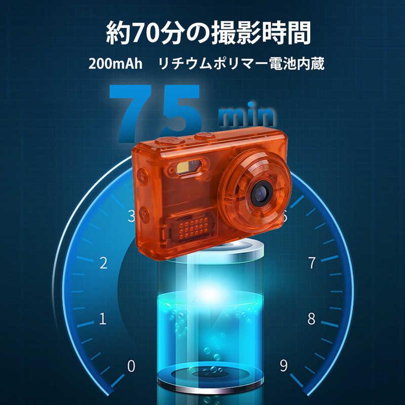 SAC CONNECT オリジナルコンパクトデジタルMINIカメラ クリアオレンジ