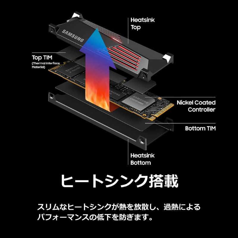 SAMSUNG PCIe 4.0 NVMe M.2 SSD 990 PRO 1TB ヒートシンクモデル 990 PRO with Heatsink  ［1TB /M.2］「バルク品」 MZ-V9P1T0G-ITの画像