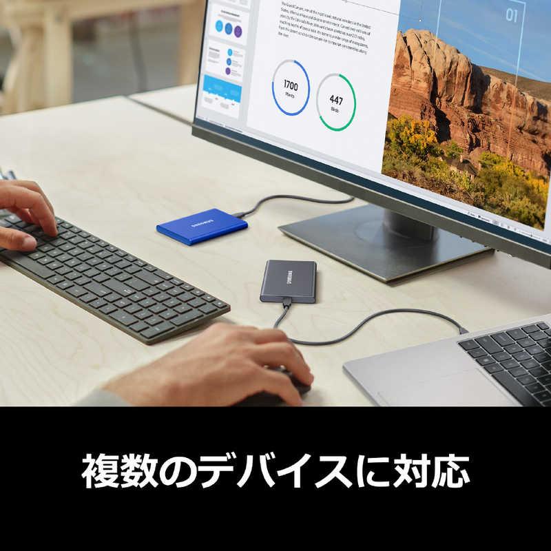 SAMSUNG　外付けSSD T7 ［4TB /ポータブル型］ グレー　MU-PC4T0T-IT/Aの画像