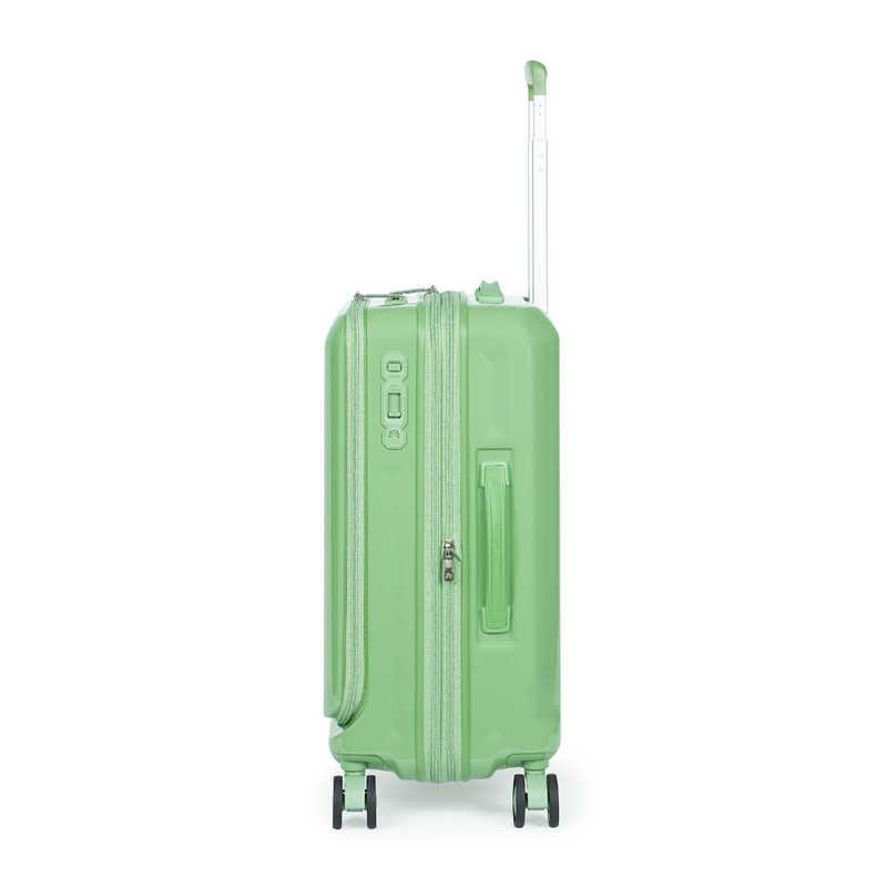 A.L.I　スーツケース ジッパータイプ 宿泊目安：4〜6日間 055L 拡張機能搭載 フロントオープン デカかるEdge2 アップルグリーン　ALI-078-22FWの画像