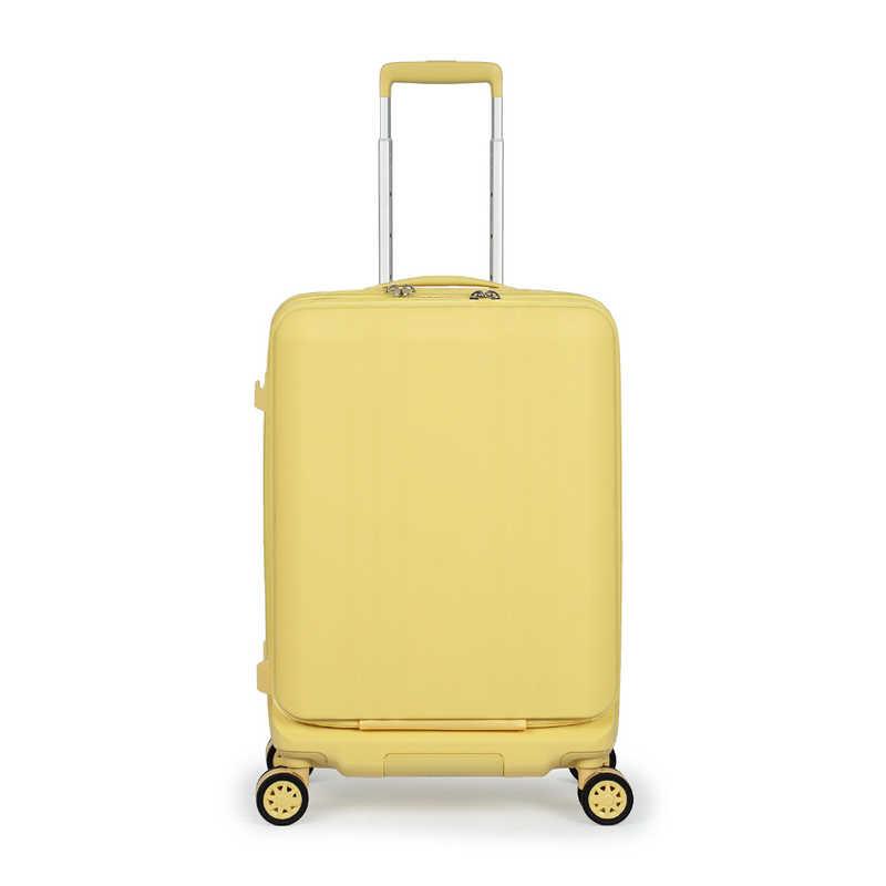 A.L.I　スーツケース ジッパータイプ 宿泊目安：4〜6日間 055L 拡張機能搭載 フロントオープン デカかるEdge2 レモンイエロー　ALI-078-22FWの画像