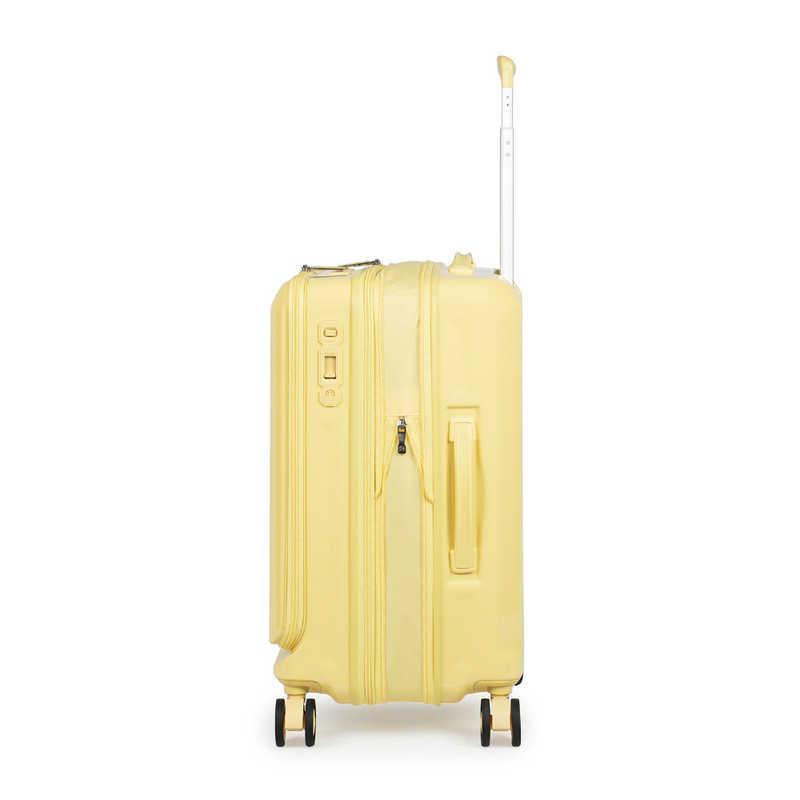 A.L.I　スーツケース ジッパータイプ 宿泊目安：4〜6日間 055L 拡張機能搭載 フロントオープン デカかるEdge2 レモンイエロー　ALI-078-22FWの画像