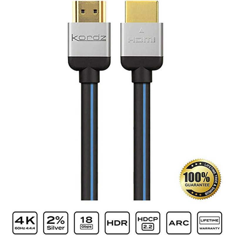 Kordz EVS R HDMIケーブル 2.4m KORDZ HDMIケーブル 2.4m スタンダードタイプ シルバー EVS-HD0240R